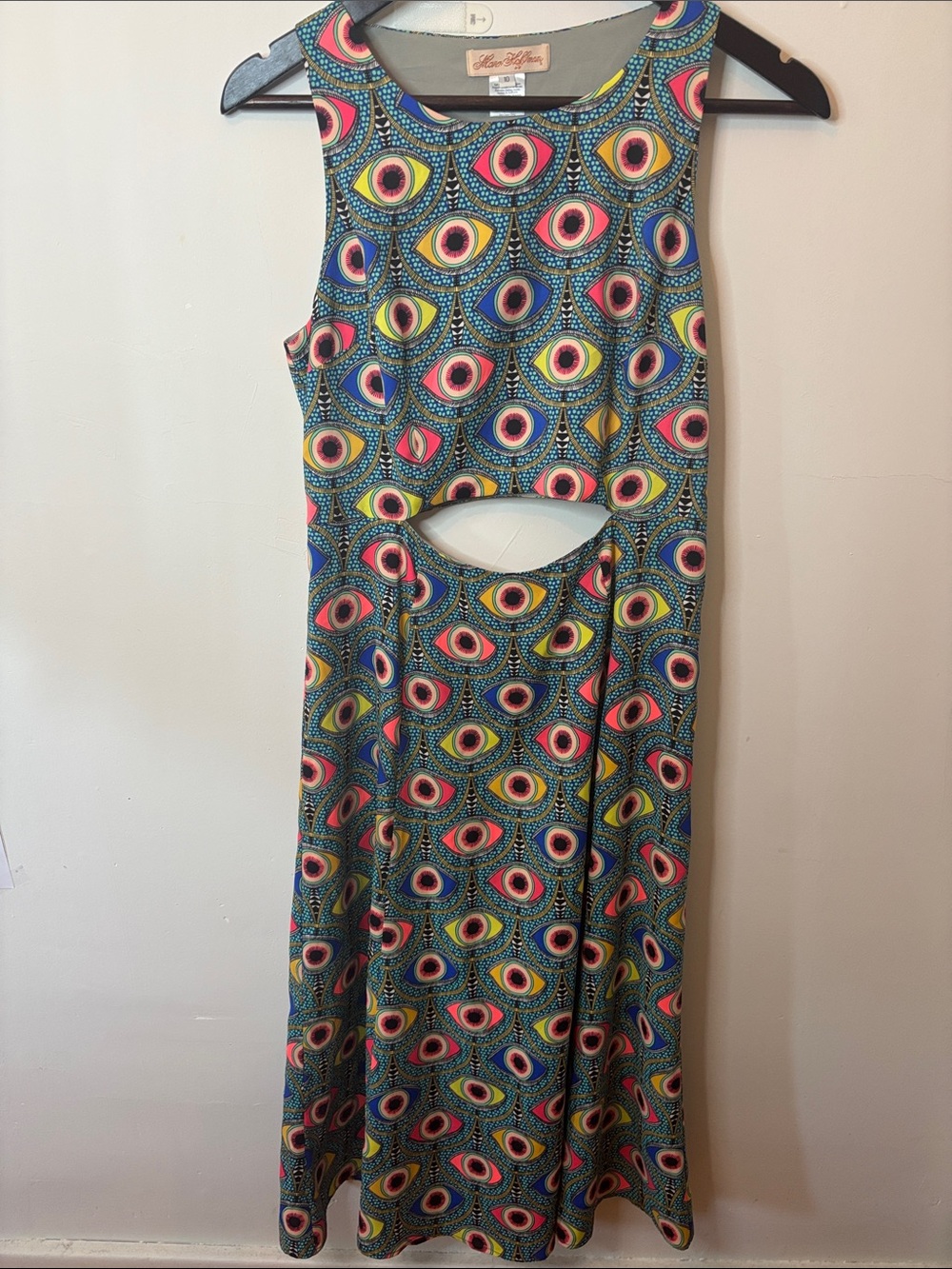 Mara Hoffman Midi Dress with Colorful Eye Print